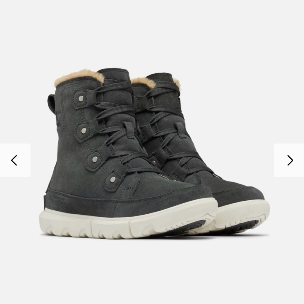 Sorel Women's Explorer Next Joan WP- Grill/Fawn Size 6